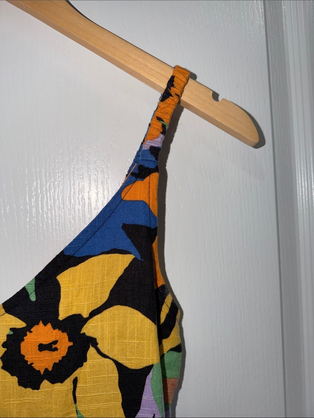 Roxy "Waiting Line" midi dress Multicolor Floral black , Yellow, Blue & Green XS - Picture 5 of 8